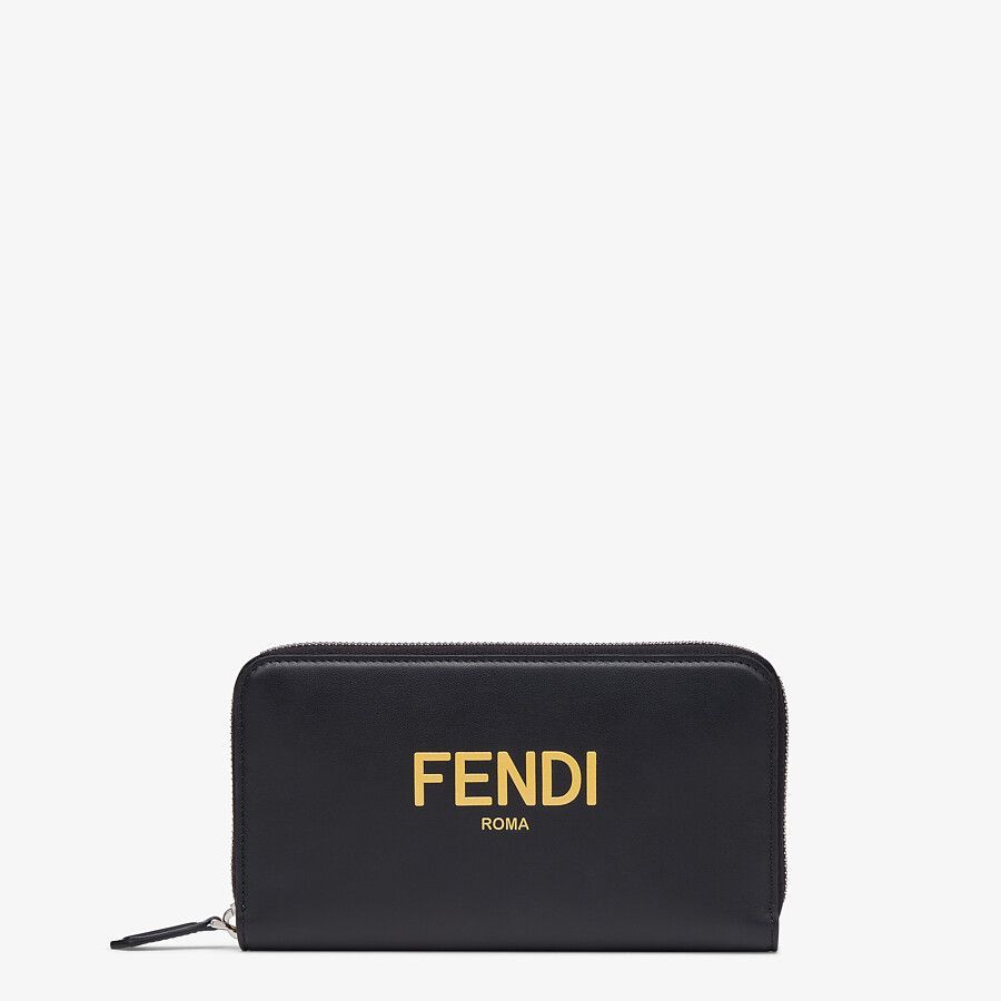 Fendi男生皮夾推薦：FENDI ROMA字樣全拉鏈式皮夾