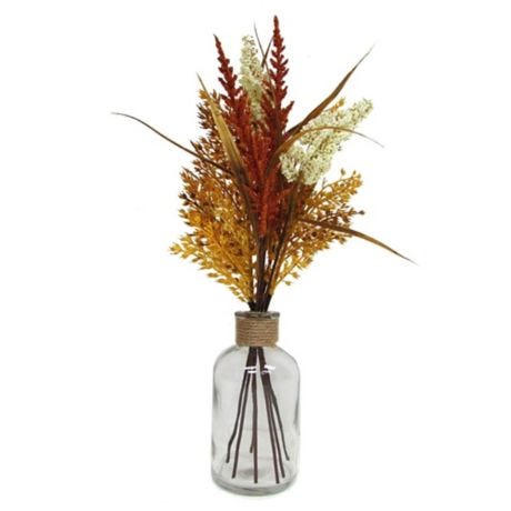 Heather and Sorghum Bouquet in Glass Jar