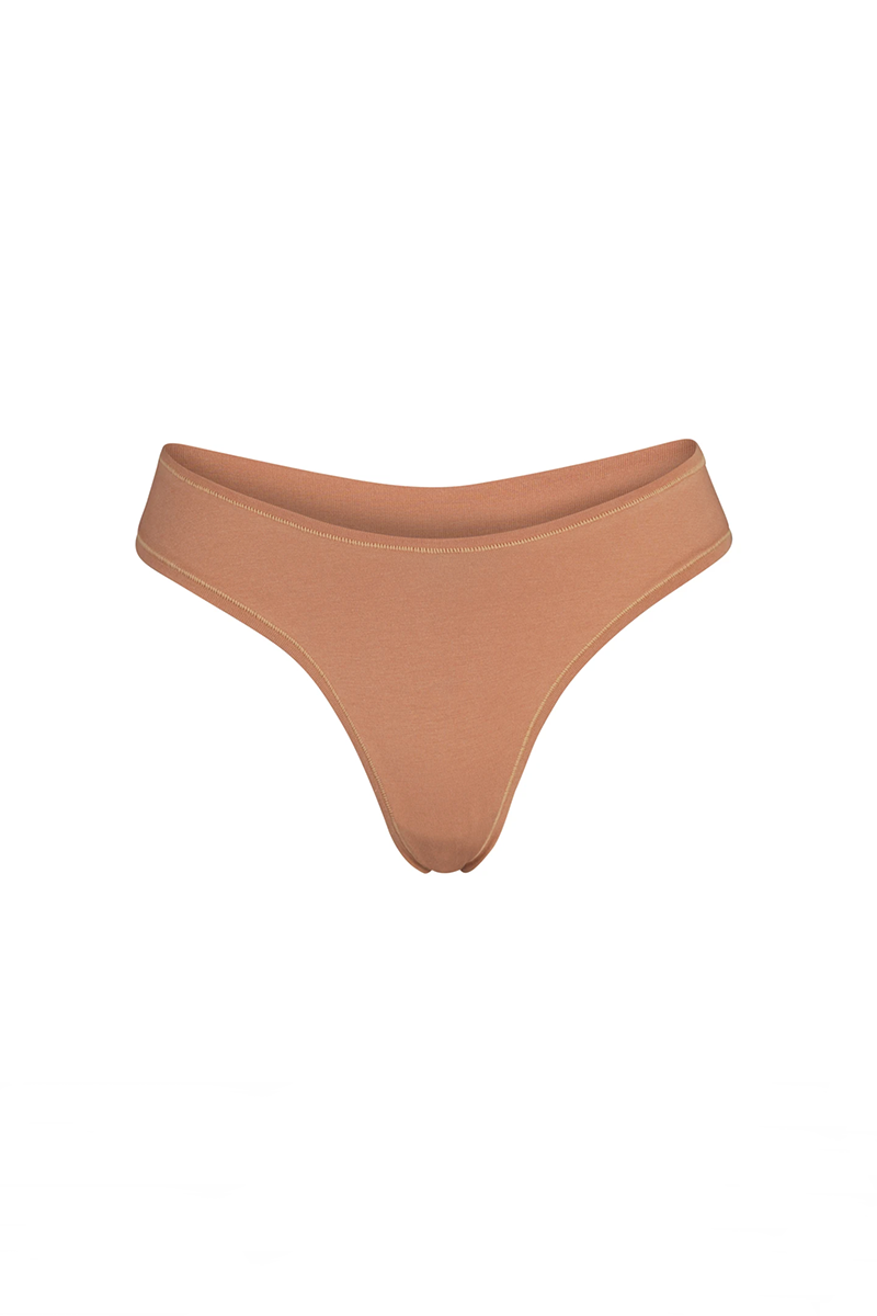 Cotton Jersey Dipped Thong