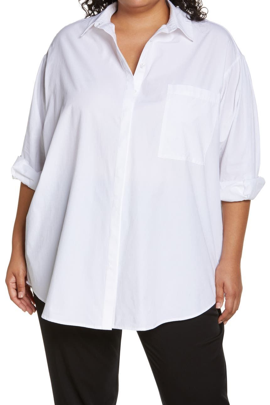 Plus Size Maeve Oversized Button-Up Shirt