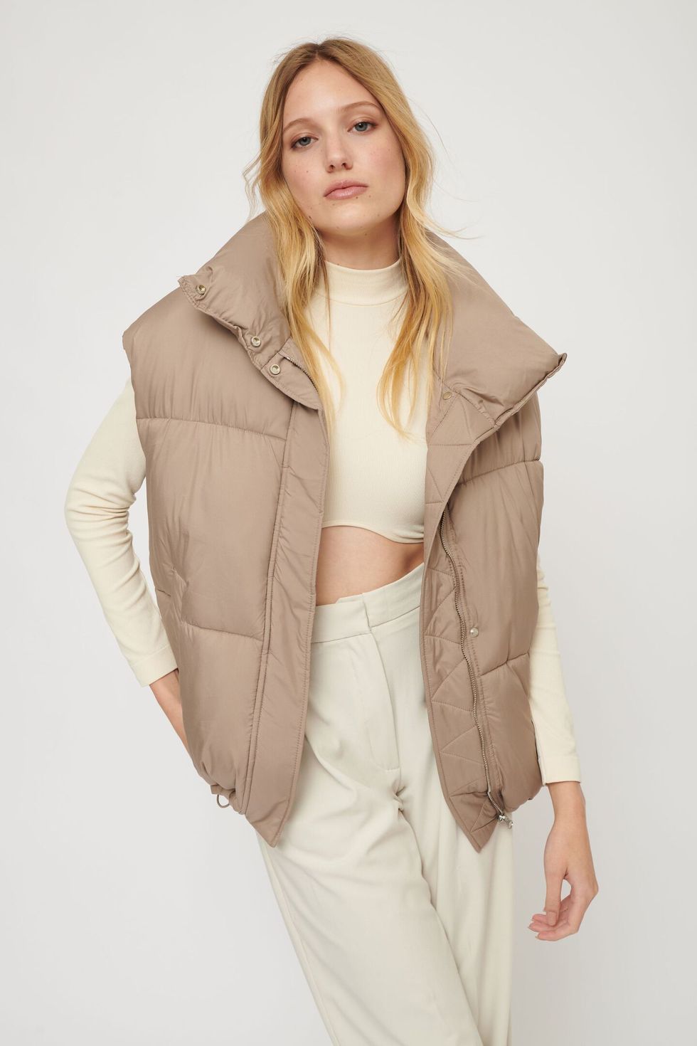 Oversize Quilted Puffer Vest