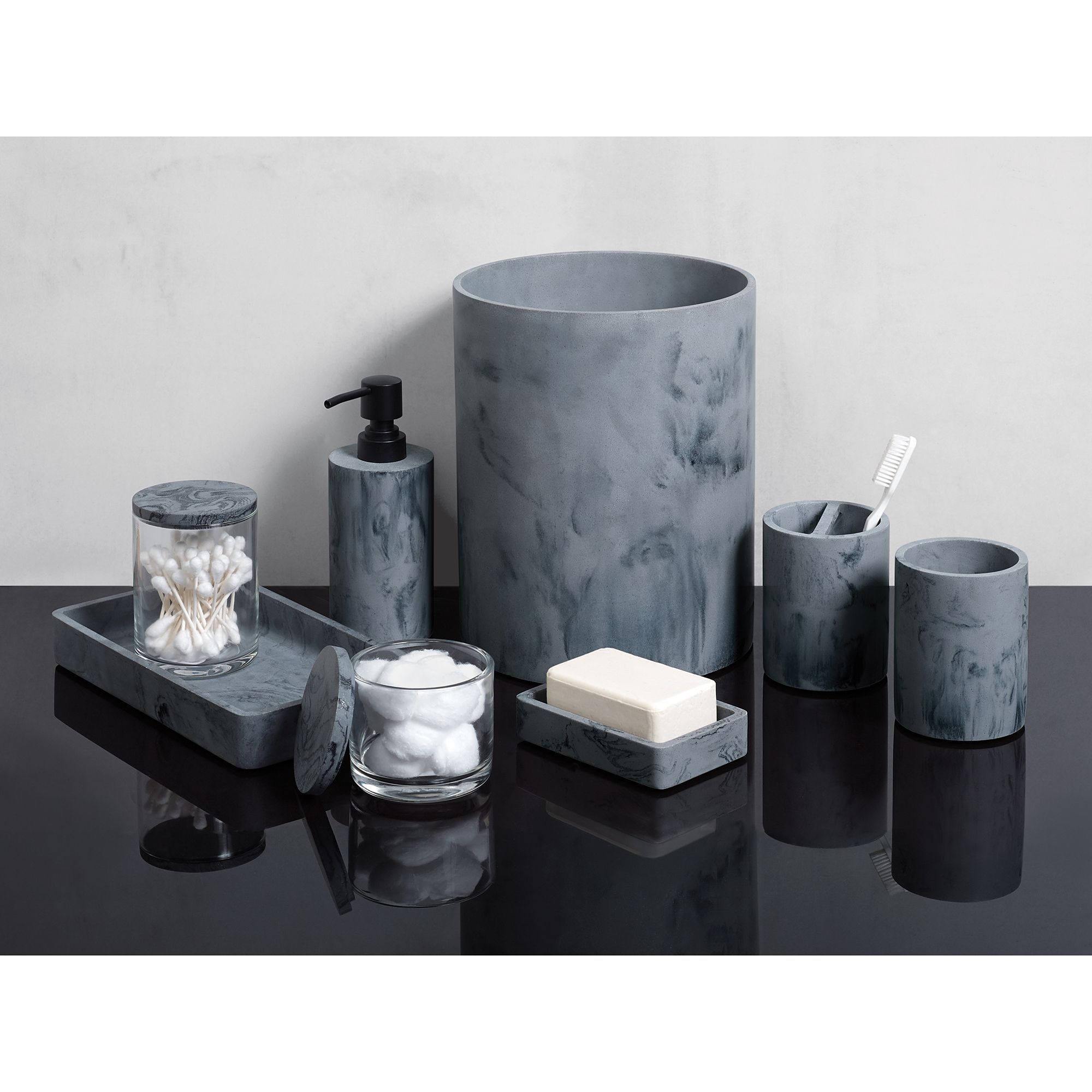 Studio 3B™ Faux Marble Lotion Dispenser in Black