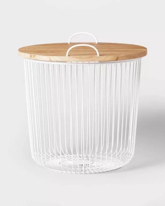 Storage Table Wire Bin