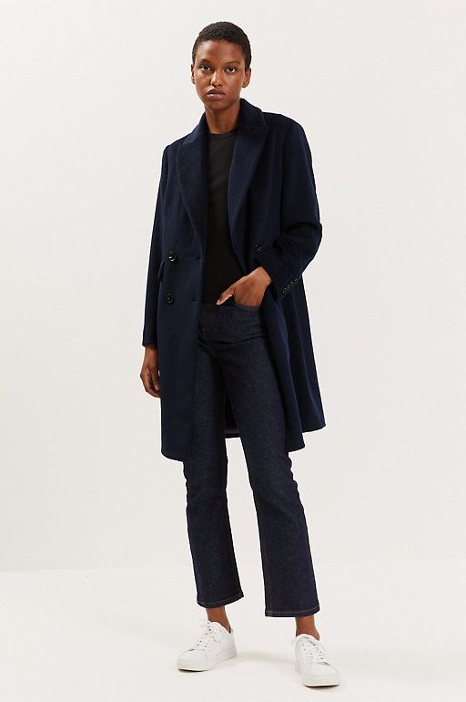 Pure Wool Double Breasted Tailored Coat