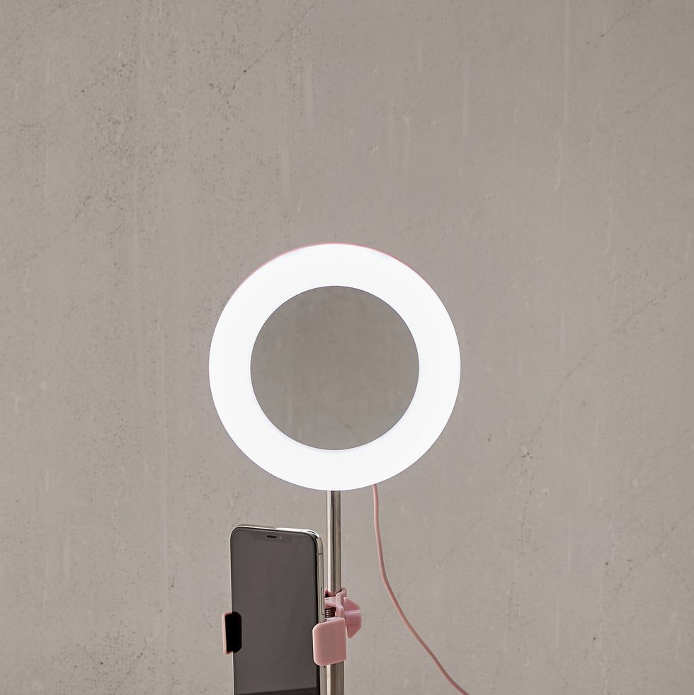 Retractable Ring Light And Phone Holder