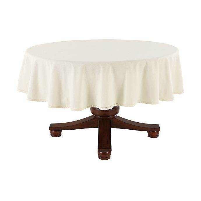 Hemstitch 70-Inch Round Tablecloth