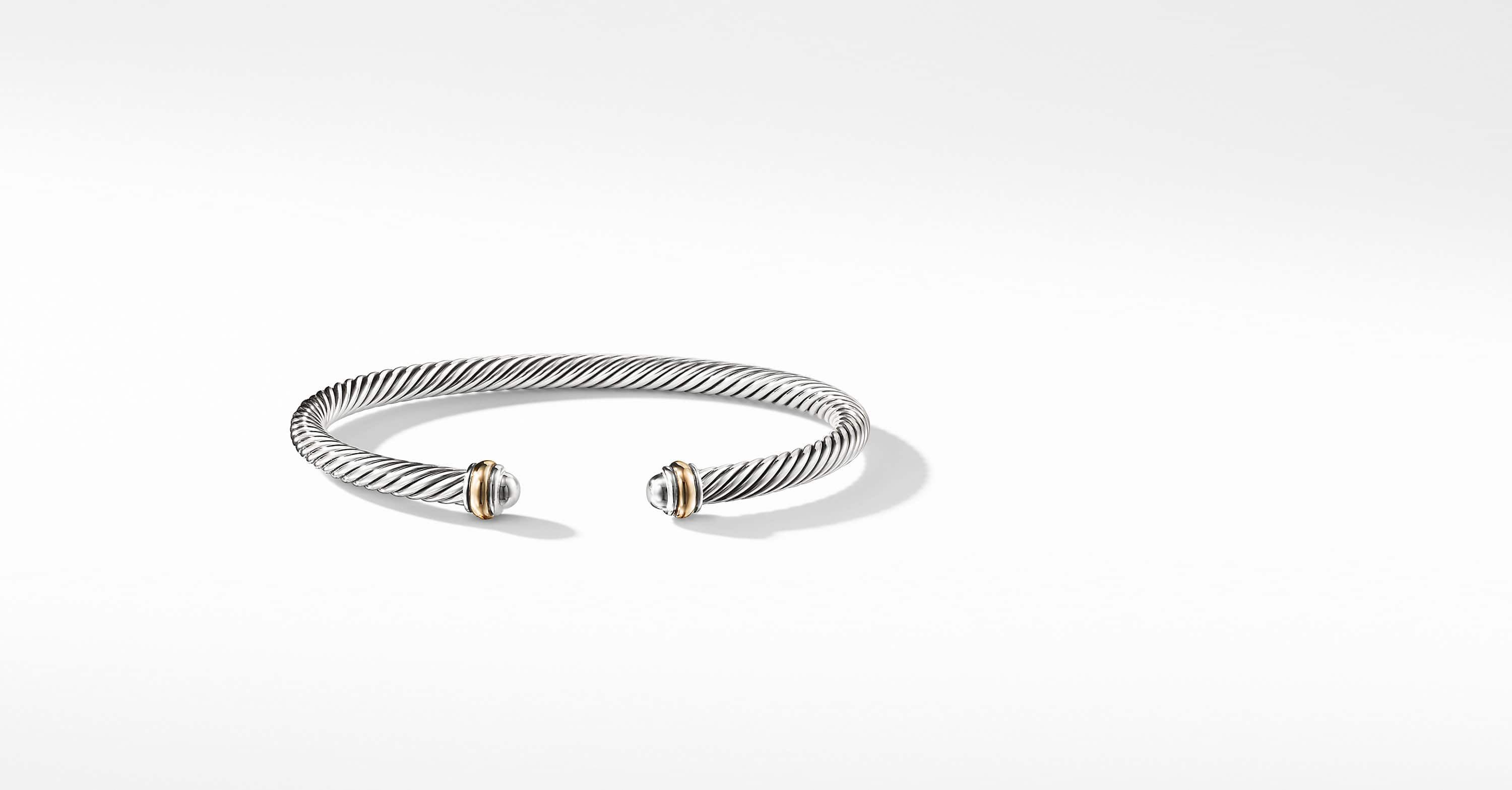 Cable Classic Collection Bracelet with 18K Yellow Gold