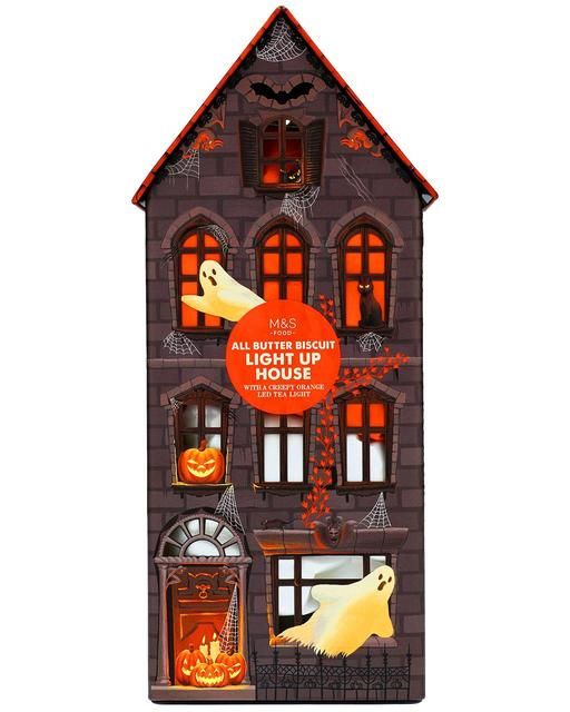 M&S Haunted Halloween All Butter Biscuit Light Up Tin 230g