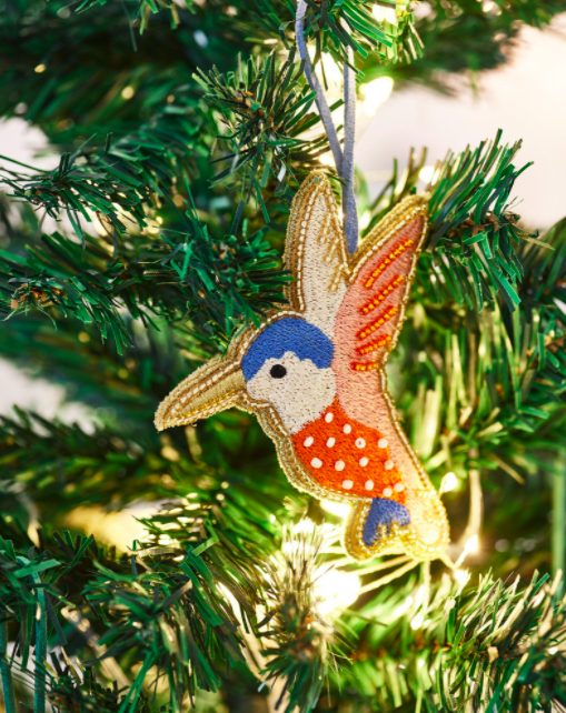 Gisela Graham Princess On Stag Hanging Christmas Tree Decoration Silver Fairy 