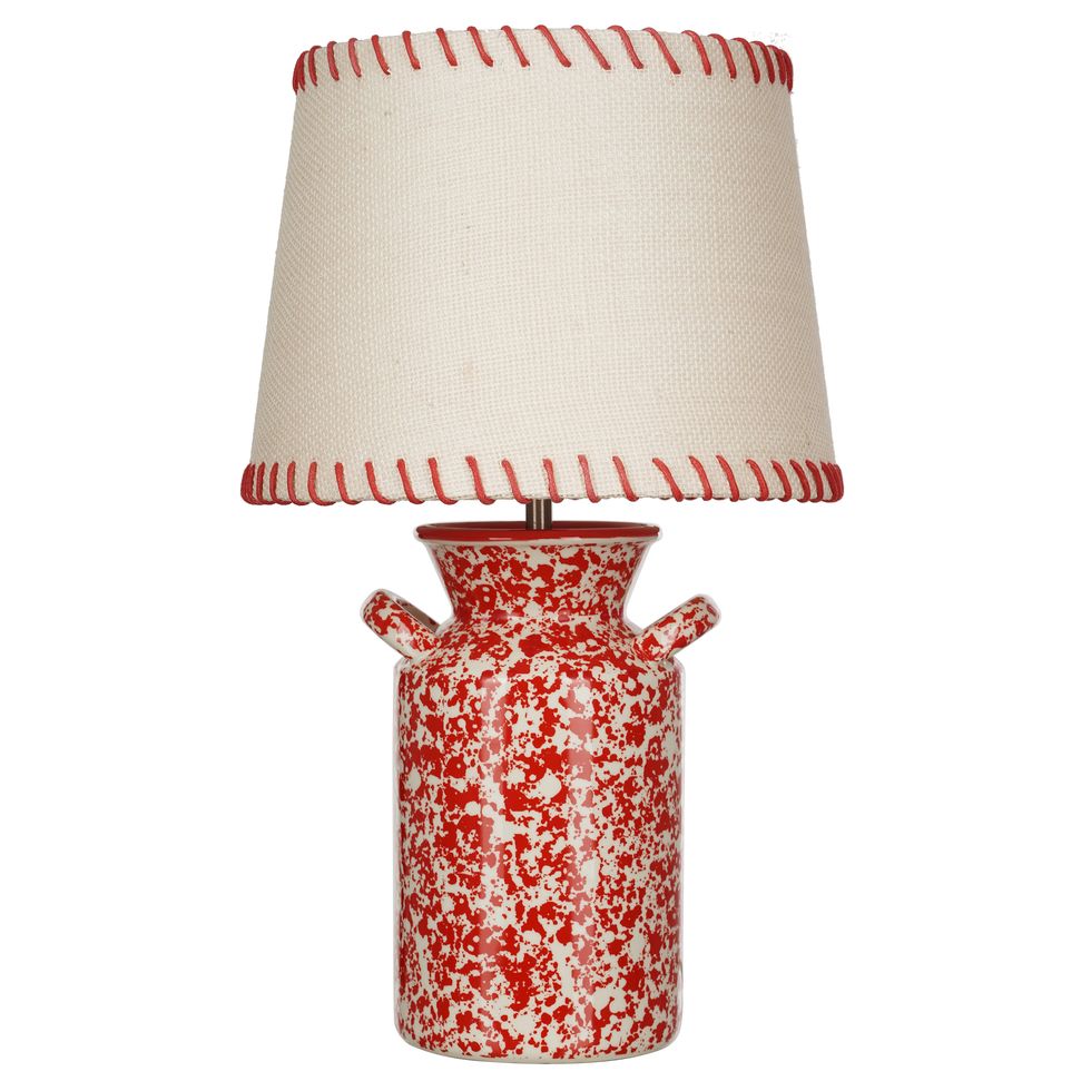 The Pioneer Woman Country Splatter Table Lamp, Red