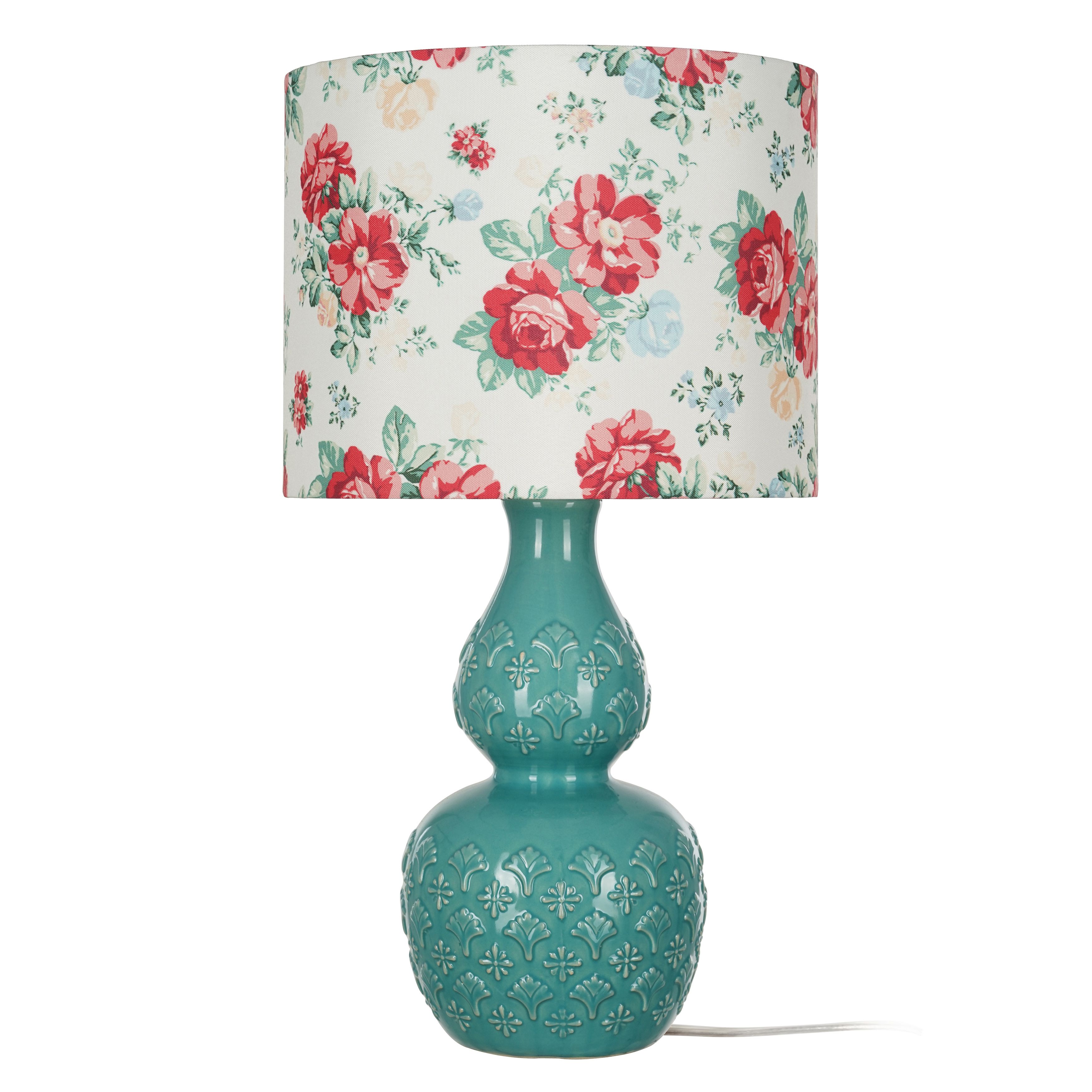 The Pioneer Woman Vintage Floral Table Lamp, Green