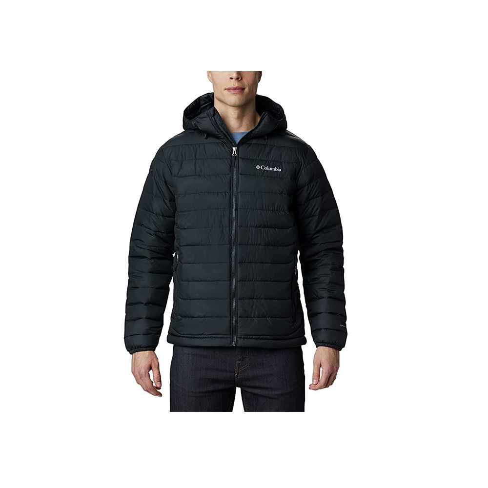 mens black puffer jacket with hood