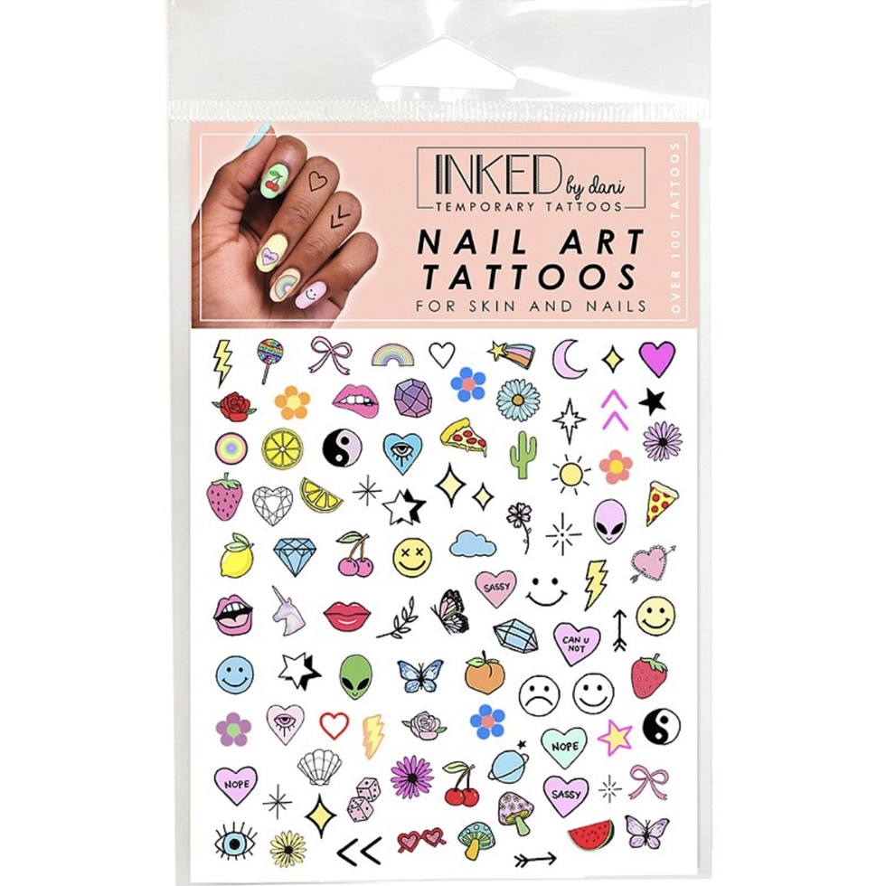 White Ink Moon and Crystal Temporary Tattoo Set / Illustrated Moon Star and  Crystal Tattoo