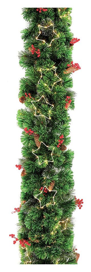 1.8m Snow Tipped Brush Christmas Garland