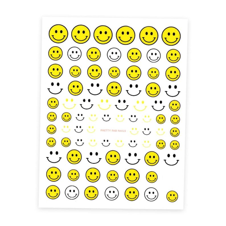 Smiley Face Nail Stickers 