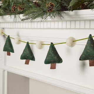 Felt Tree Christmas Garland