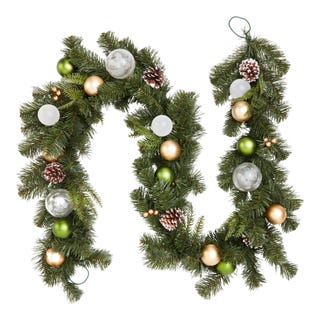 Bauble and Pinecone Christmas Garland - 210cm