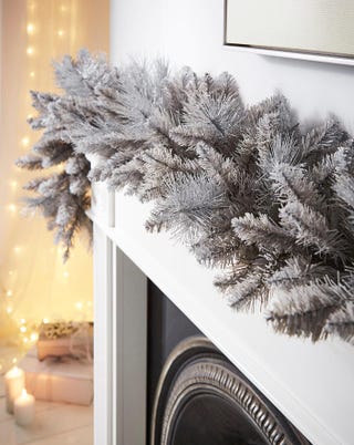 Grey Glitter Tipped 1.8m Garland