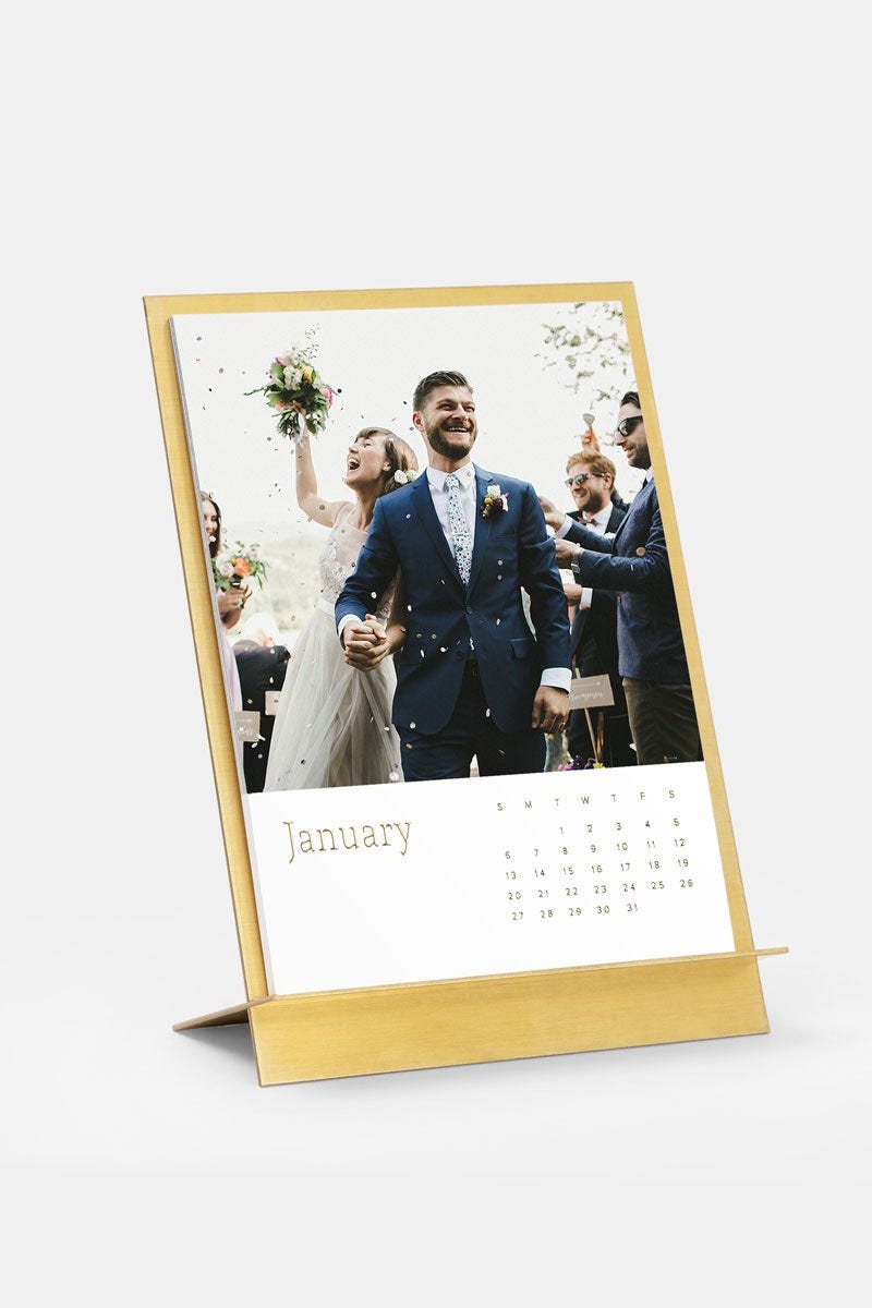 Custom Brass Photo Calendar