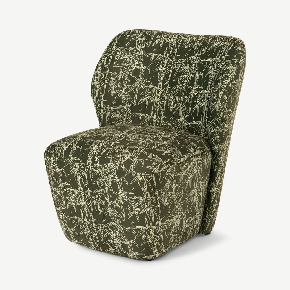Poodle & Blonde Bamboo Print Accent Armchair, Made, £229