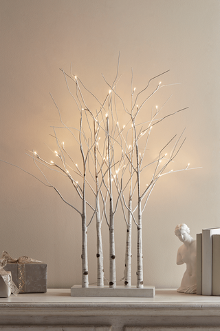 Indoor Outdoor Magical Light Up Birch Tree - Cluster