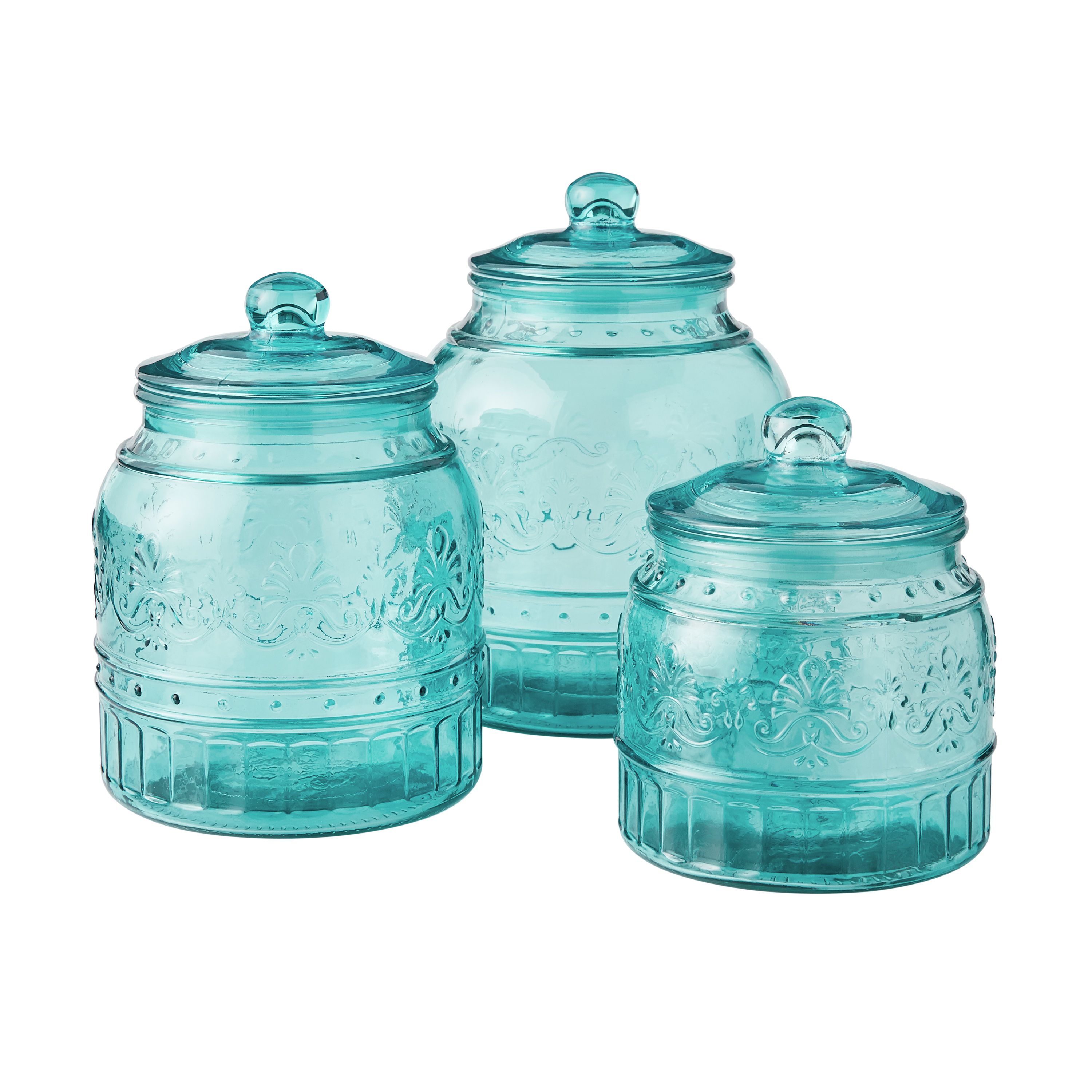 Pioneer woman adeline teal pressed glass salt and hotsell pepper shaker set