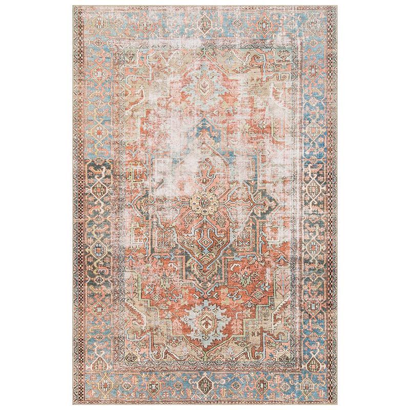 Loren Collection Vintage Printed Persian Area Rug