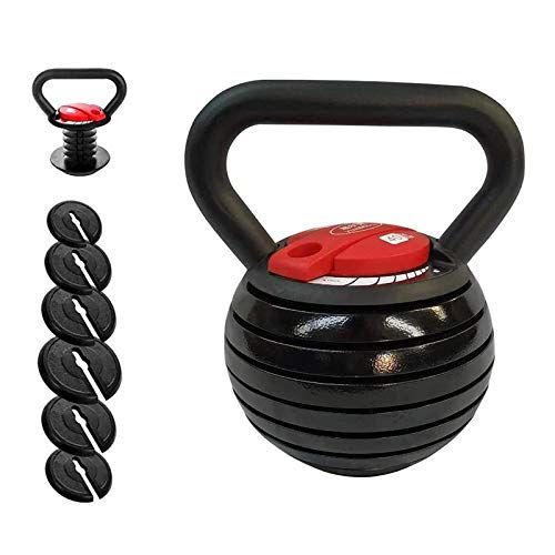 Klarfit Adjustabell pesa rusa regulable peso: 8/10/12/14/16 kg negro/rojo  de 8 a 16 kg