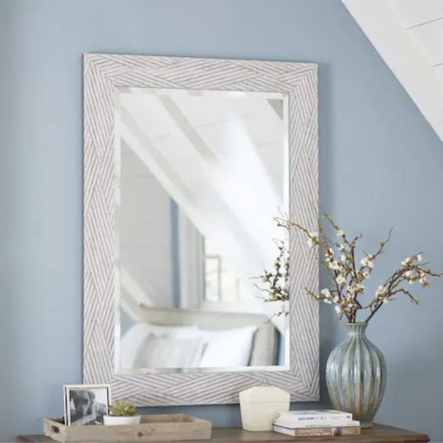 Gray Framed Wall Mirror
