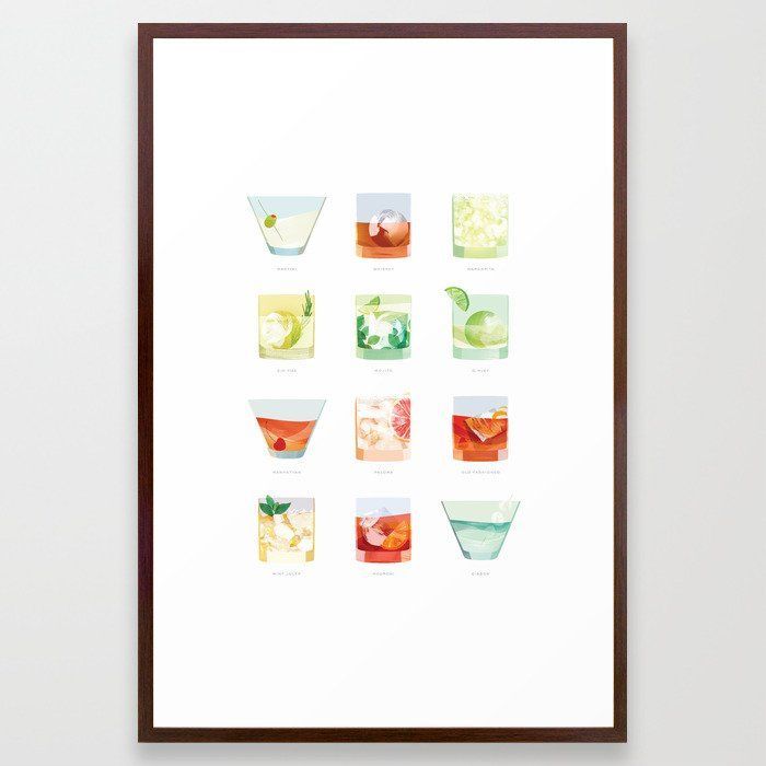 Sarah Ferone Illustration + Design Cocktail Hour Wall Art