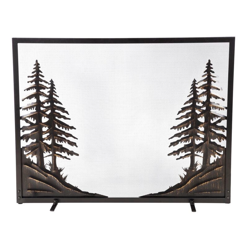 Robbinsdale 1-Panel Iron Fireplace Screen