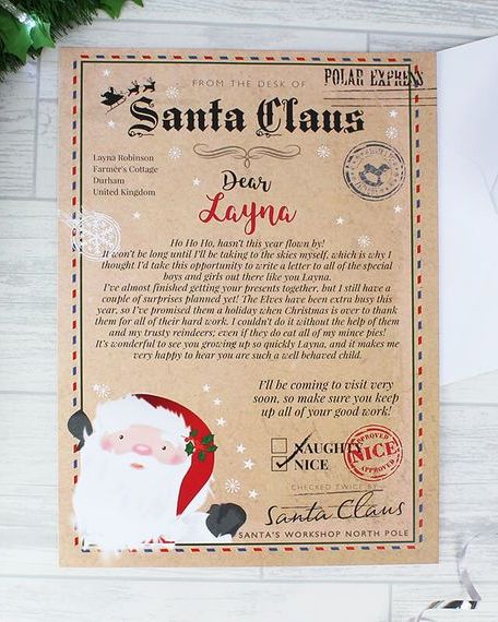 Personalised Santa Claus Letter, Prezzybox, £10.79