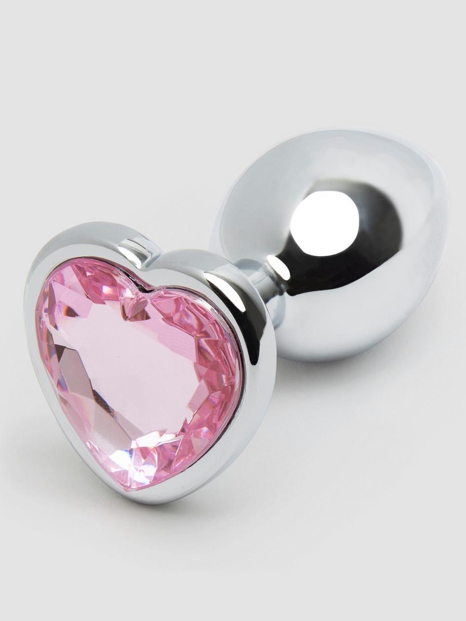 Jewelled Heart Metal Butt Plug