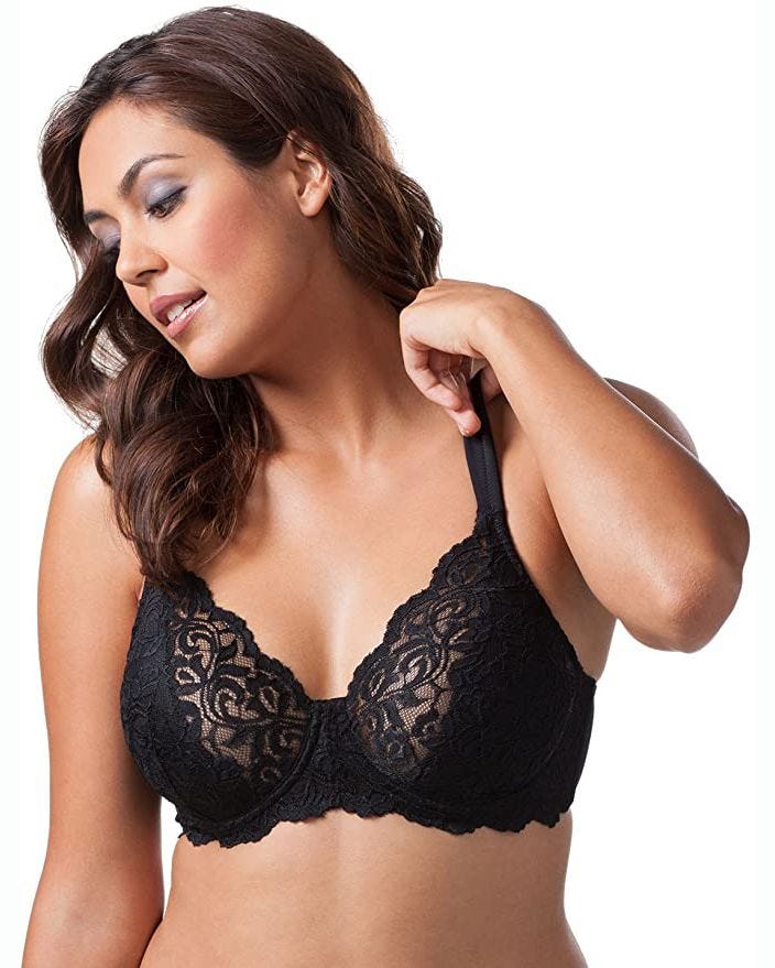 LEADING LADY Women's Plus-Size Plus Size Padded Lace Underwire Bra