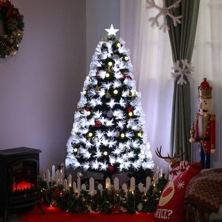 Green and White Fir Artificial Christmas Tree with 90 Clear/White Lights