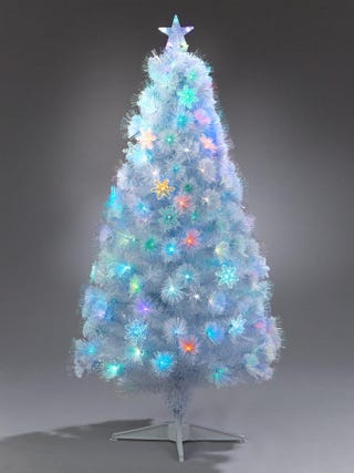 5ft White Fibre Optic Christmas Tree with Star Topper