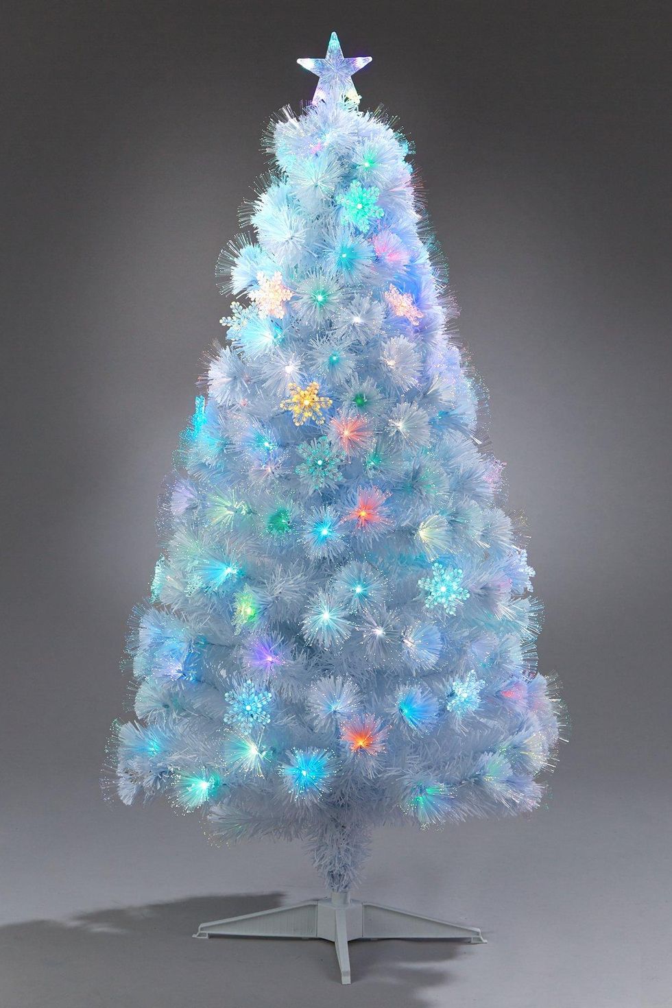 5ft White Fibre Optic Christmas Tree with Star Topper