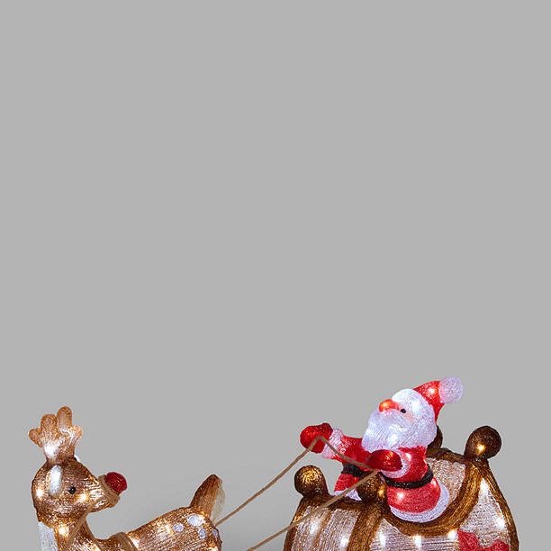 John Lewis & Partners Santa & Sleigh LED Figures