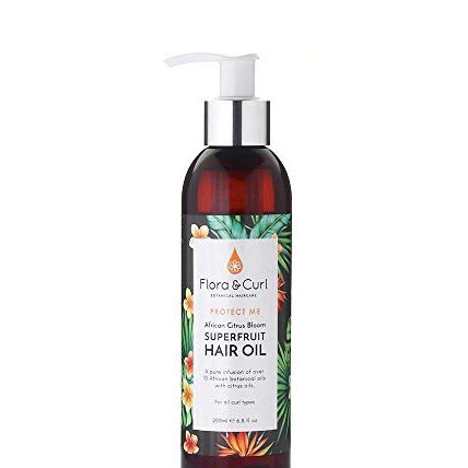 Flora & Curl African Citrus Superfruit Hair Oil for Kinky and Curly Natural Hair 