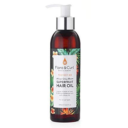 Flora & Curl African Citrus Superfruit Hair Oil for Kinky and Curly Natural Hair 