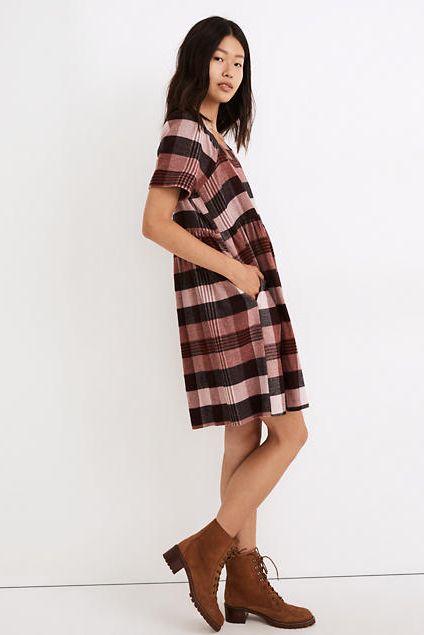 Plaid Flannel Mini Dress
