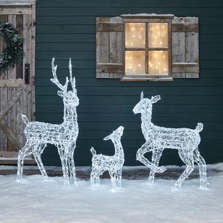 Stockeld Acrylic Light Up Reindeer Family