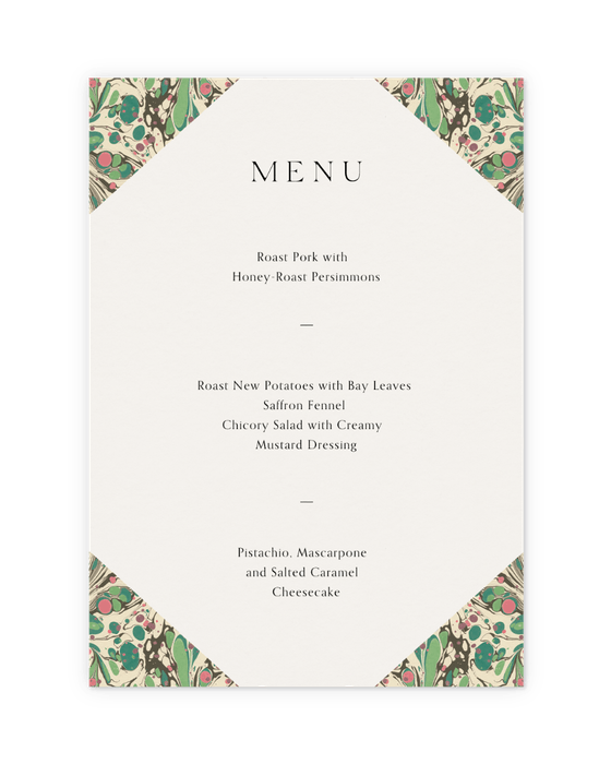 Food for Friends Menu