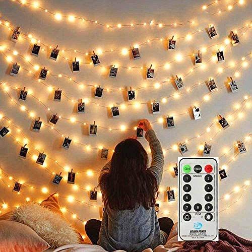 Dimmable String Lights with Photo Clips