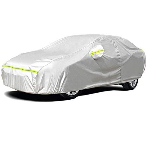 Basics Silver Weatherproof Car Cover Sedans up to 225 150D Oxford 