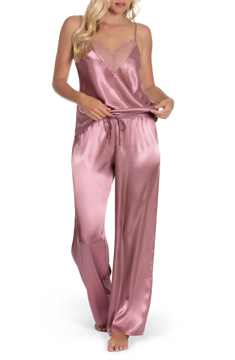 Cute Gold Pajama Set - Satin Pajama Set - Sleepwear Set - PJ Set - Lulus