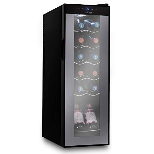 Nutrichef 12 Bottle Compressor Wine Cooler 