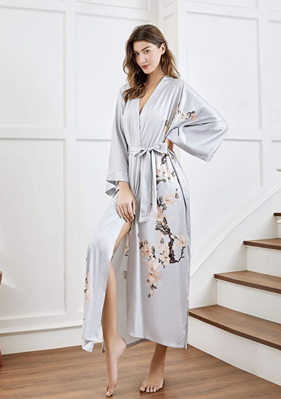 Amazon.com: QKX,Women's Pajamas,Bath Robe Women Winter Warm Cotton Quilted  Women's Bathrobe Nightgown Kimono Floral Dressing Gown Sleepwe : Clothing,  Shoes & Jewelry