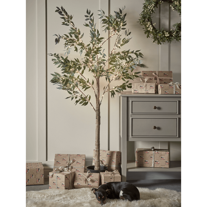 Light Up Faux Olive Tree