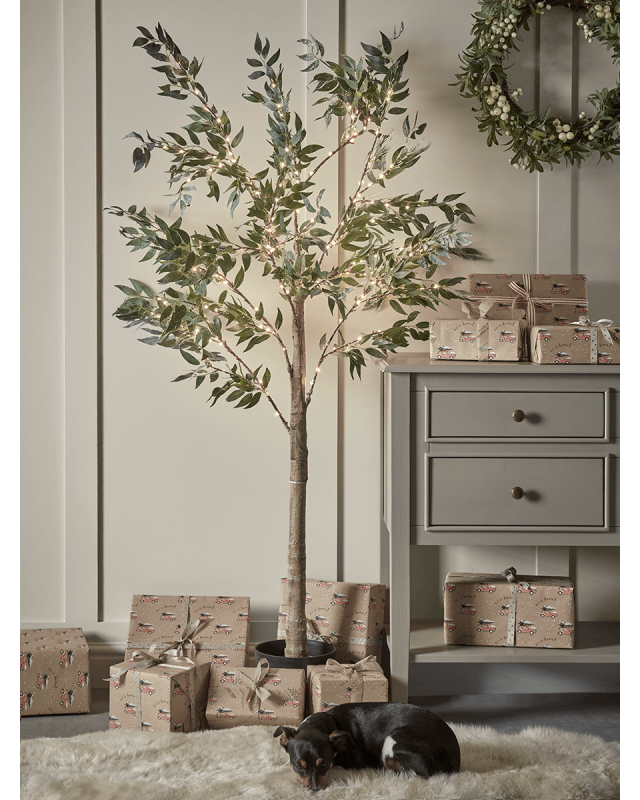 Light Up Faux Olive Tree